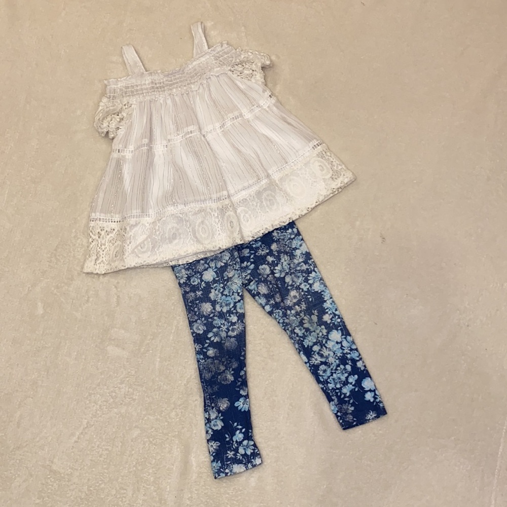 Self Esteem Girls Lace Cold Shoulder Outfit Set